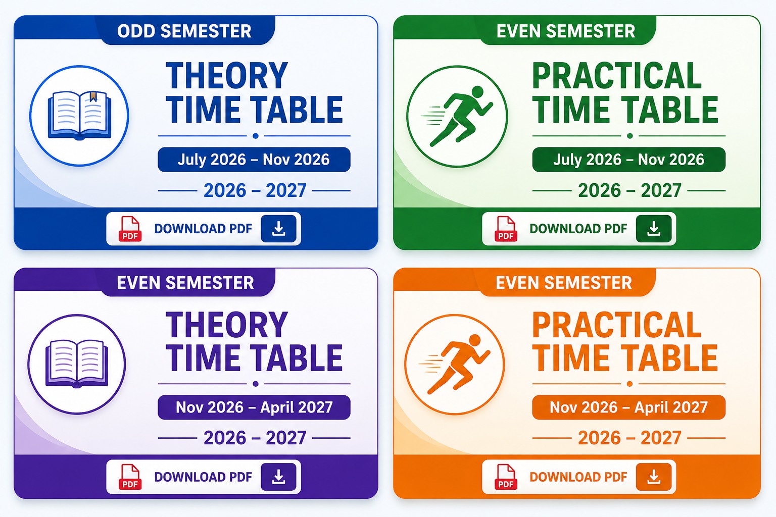 Student Time Table